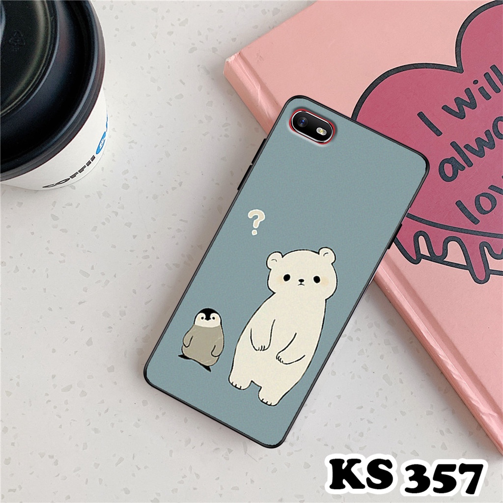 Ốp lưng Oppo A1k - Realme C1 - Ốp Oppo in hình Cat&amp;Bear đáng yêu - Chất liệu TPU siêu bền