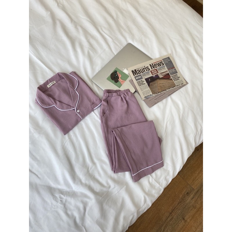 LILAC PYJAMA - Đồ Ngủ Nữ, Đồ Mặc Ở Nhà Chất Đũi Lạnh | BigBuy360 - bigbuy360.vn