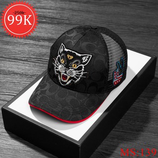 Nón lưỡi trai Kaki nam nữ freesize, full hộp, Nón Kết thêu Logo, Caro, Đen