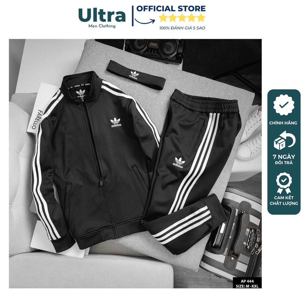 Bộ quần áo thu đông nam Adidas cao cấp Hàng loại 1 Ultra Men TM-06 Đồ bộ nam thu đông dài tay dày dặn chuẩn form 2022