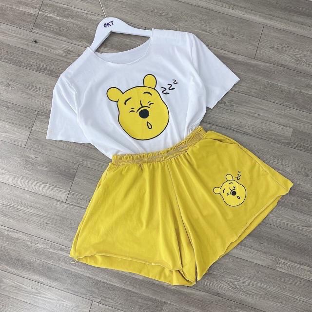 💝Mua 3b tặng 1b💝 Set Mặc Nhà Gấu Pooh Vịt Đeo Nơ | BigBuy360 - bigbuy360.vn