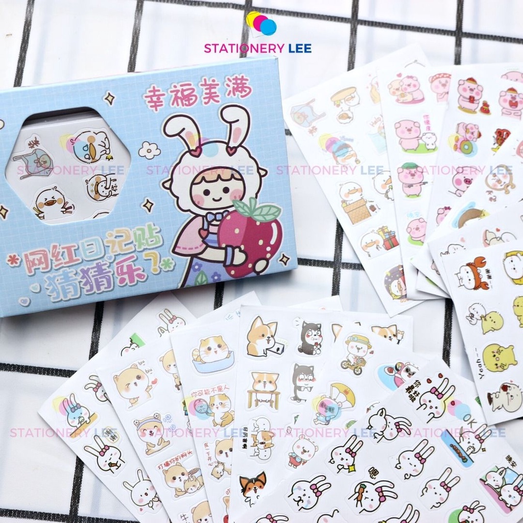 01 hộp sticker 12 tờ siêu cute