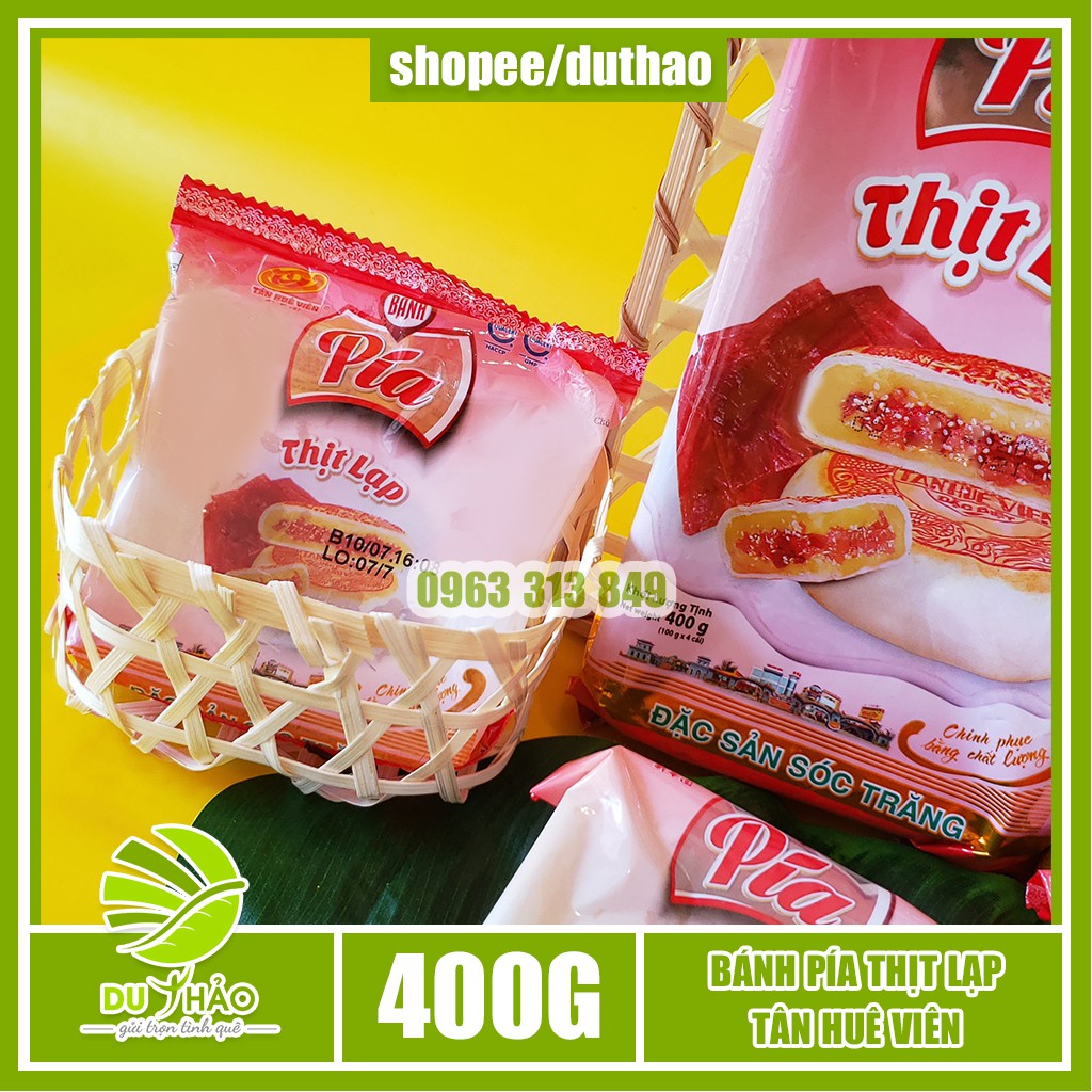 Bánh pía mặn thịt lạp xưởng Tân Huê Viên 400g