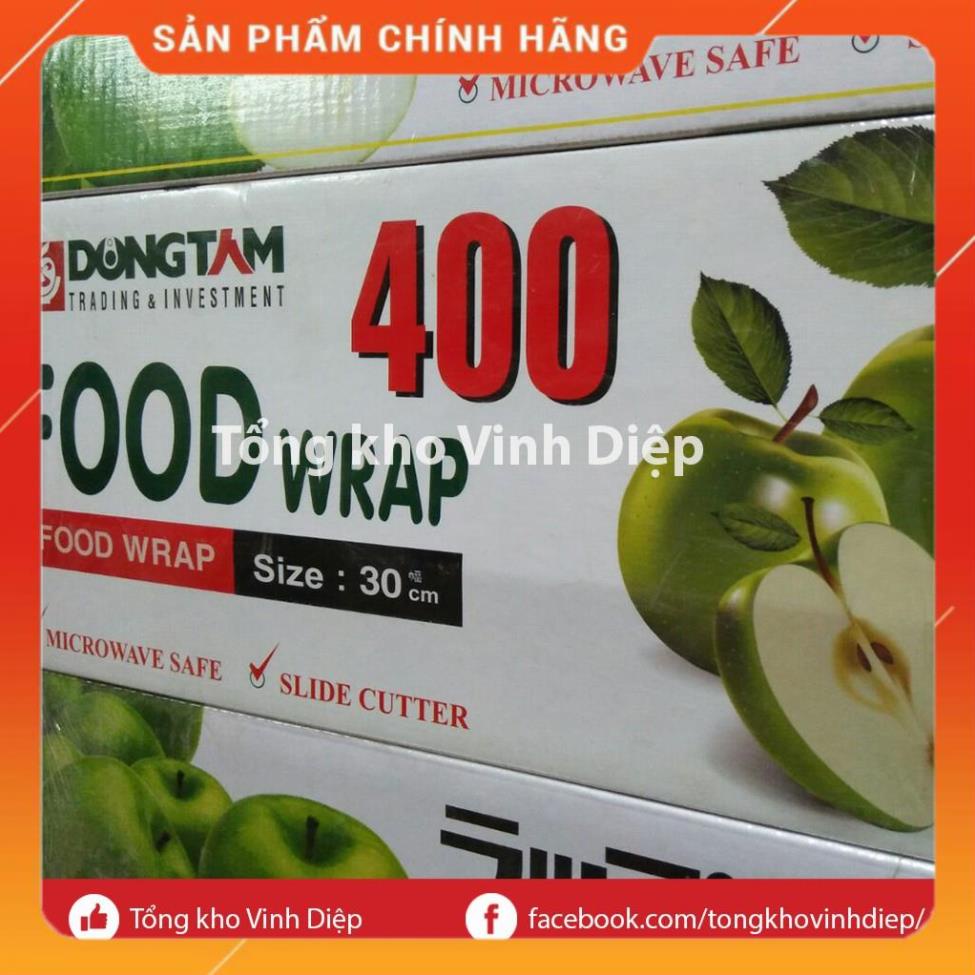 Màng bọc thực phẩm Đồng Tâm 400 size 30cmx400m có dụng cụ cắt