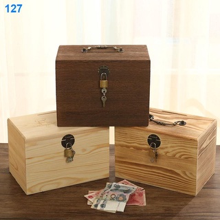 2021✎♈Con heo đất bằng gỗ có khóa