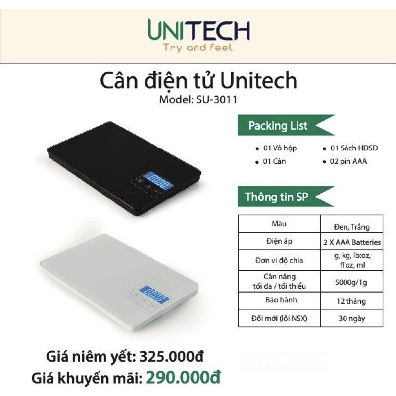 Cân điện tử Unitech