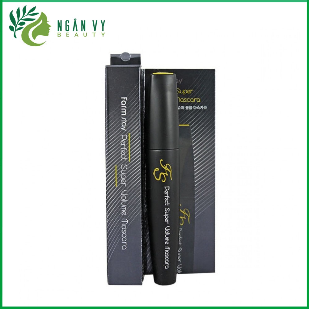 Mascara đen làm cong và dày mi hoàn hảo Farmstay Perfect Super Volume Up 12g