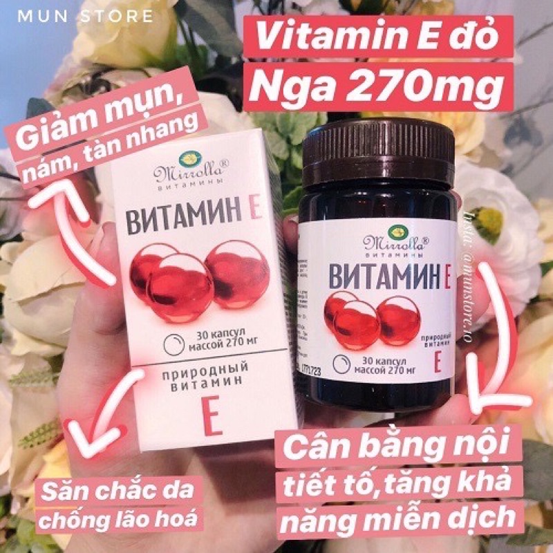 Vitamin E đỏ Mirrolla 270mg