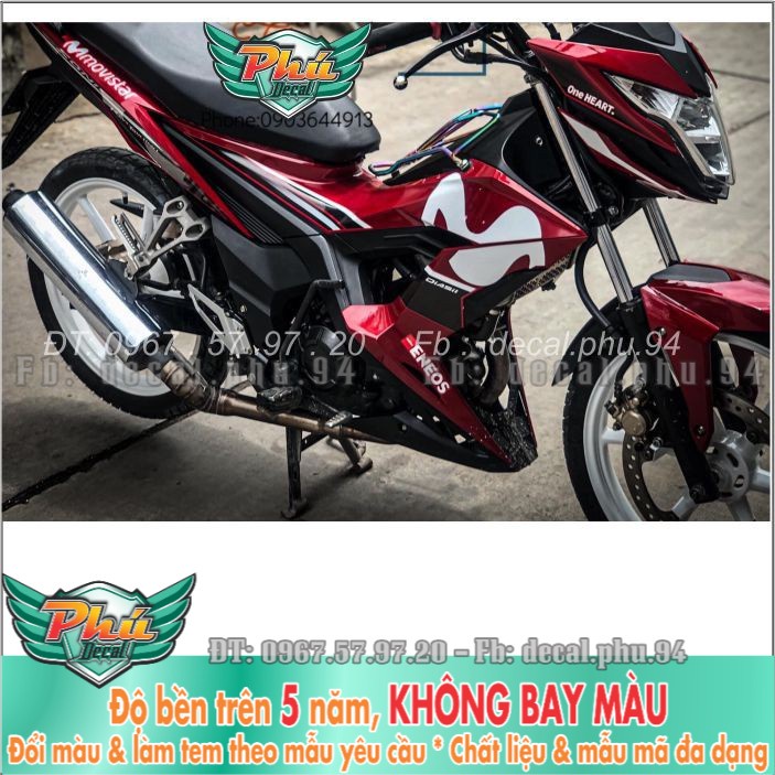 Tem rời Sonic movistar trắng đỏ (H) -1