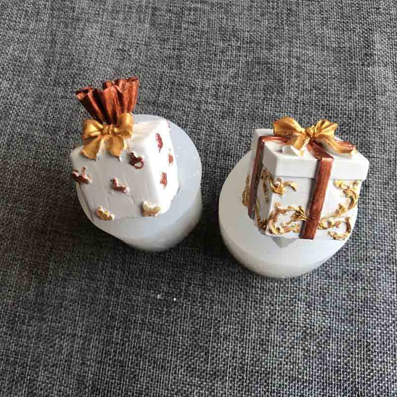 Khuôn Silicon Làm Đồ Trang Sức Hình Hộp Quà Xinh Xắn