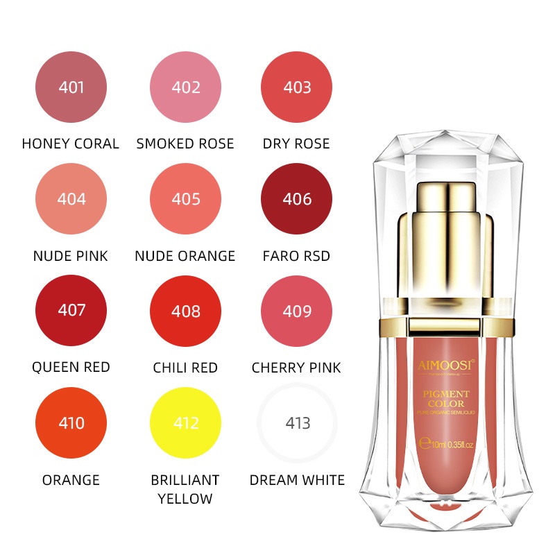 Son Môi Aimosi Sắc Tố Cao 10ml Lên Màu Cực Chuẩn set mực xăm mực xăm môi mực xăm perma mực môi mực xăm màu da  mực xăm môi mực phun mày mực mày