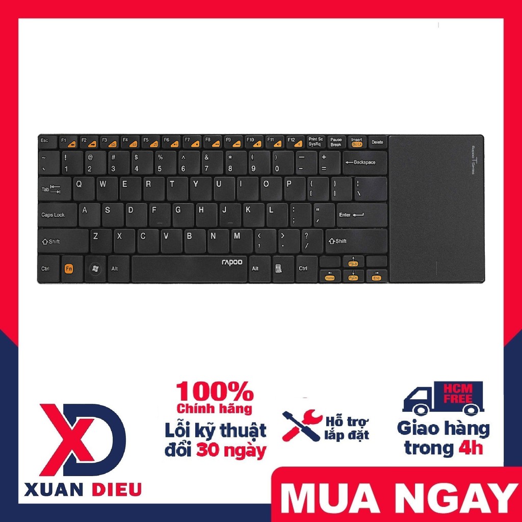 Bàn phím không dây Rapoo E9180P Công nghệ không dây: 5.0Ghz, Nguồn pin: 2 Pin AAA Khoảng cách hoạt
