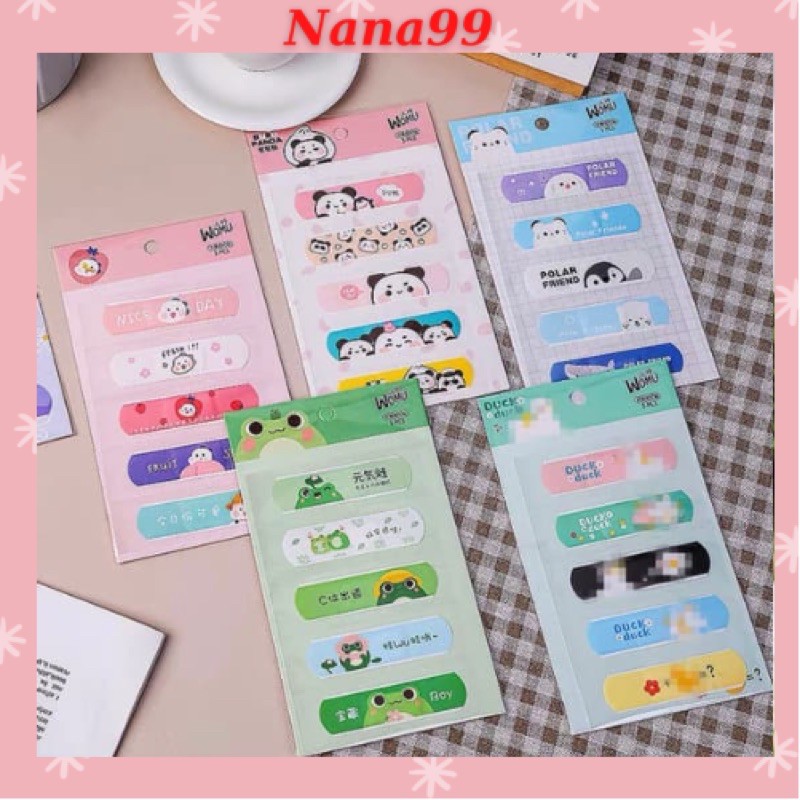 Băng Cá Nhân [SET 5 Cái] Bảo Vệ Vết Thương Siêu Cute Nana BCN910