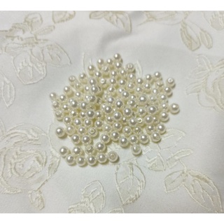 Hạt bẹt/ cườm trắng kem/ hạt trai/ hạt châu 25gr đủ size hàng loại 1