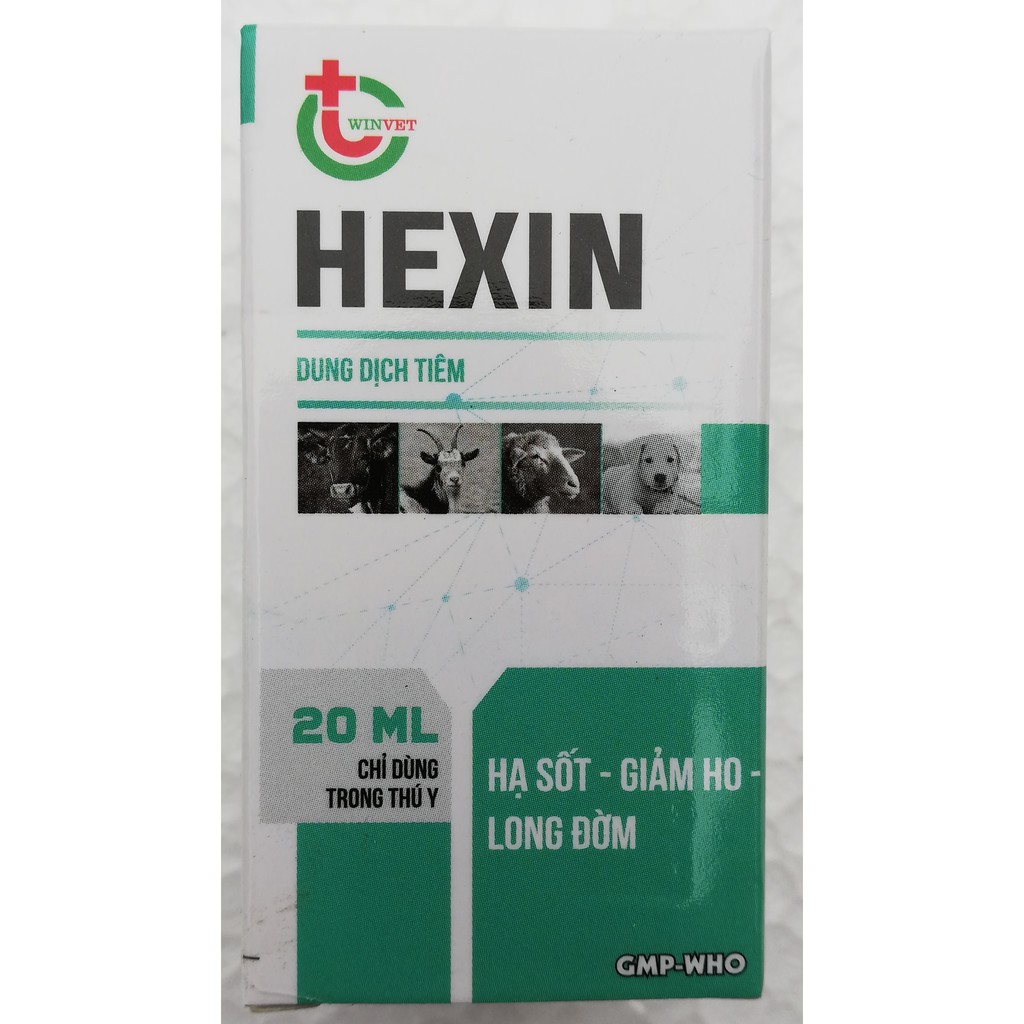 1 lọ HEXIN 20ml Long đờm, thông phế quản, giảm ho, kháng viêm dùng tốt cho gia súc, gia cầm, chó mèo, gà chọi, chim