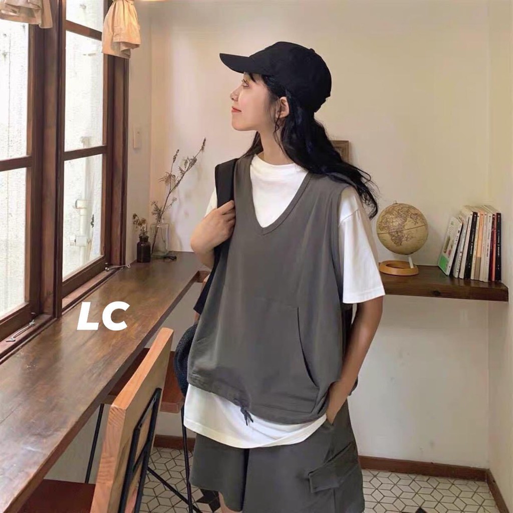 [Set] Đồ nữ 🦋 3 món áo thun áo xám và quần sooc cá tính form unisex trẻ trung năng động mặc đi học đi chơi xinh BỘ ĐỒ 3 | BigBuy360 - bigbuy360.vn