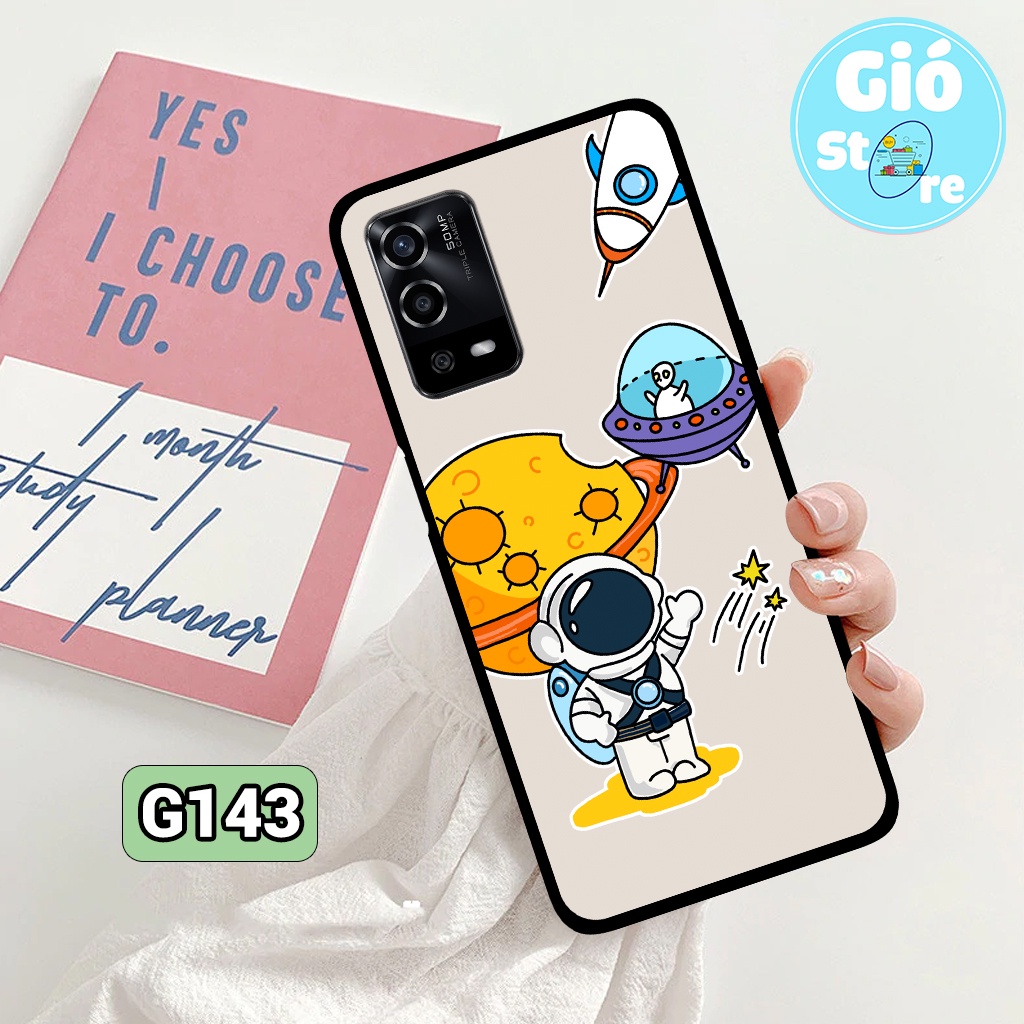 Ốp lưng Oppo A55 GIÓ STORE in hình vũ trụ,phi hành gia,chống trầy,chống va đập