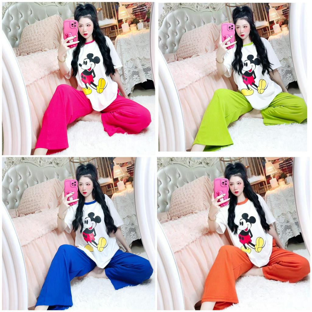 Set dài thun in hình quần có túi
