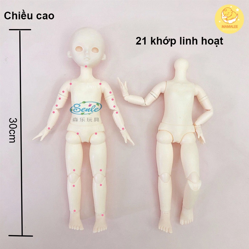 Búp Bê Barbie Xinh Xắn Cao 30cm Với 21 Khớp Linh Hoạt - Đồ Chơi Búp Bê Công Chúa Cho Bé Gái