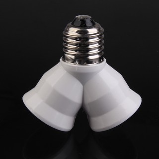 warm E27 Base Light Lamp Bulb Socket 1 to 2 Splitter Adapter Converter Socket