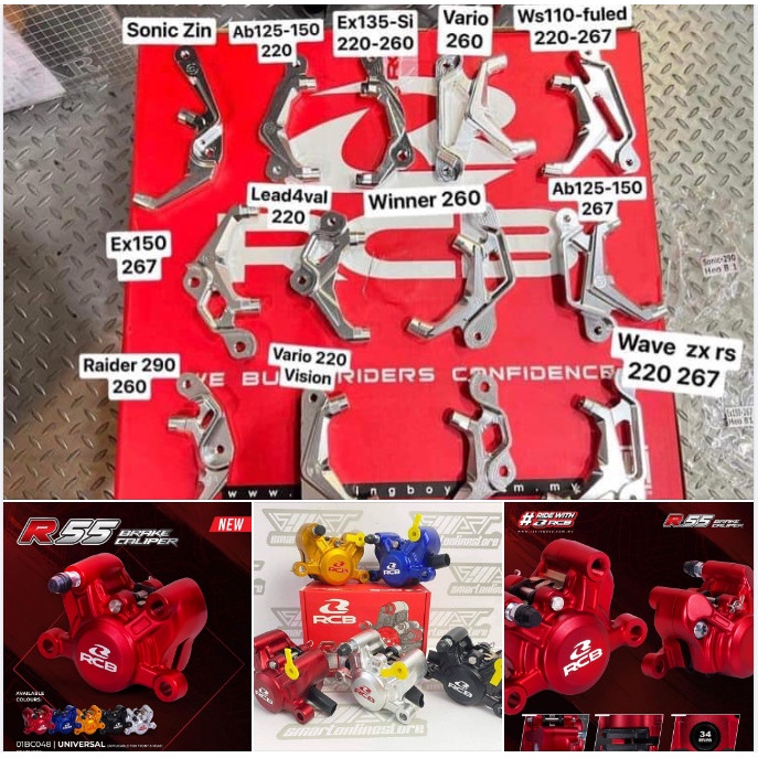 Pads dùng heo thắng phanh dầu R55 RCB  / PASS NHÔM PÁT CNC XE CÁC LOẠI