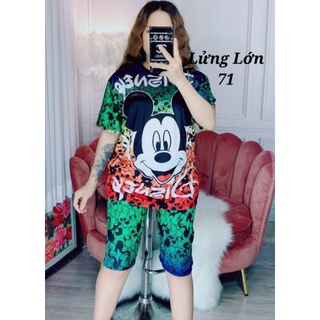 Set lửng thun lạnh 3D 4 chiều  + quần Có Túi