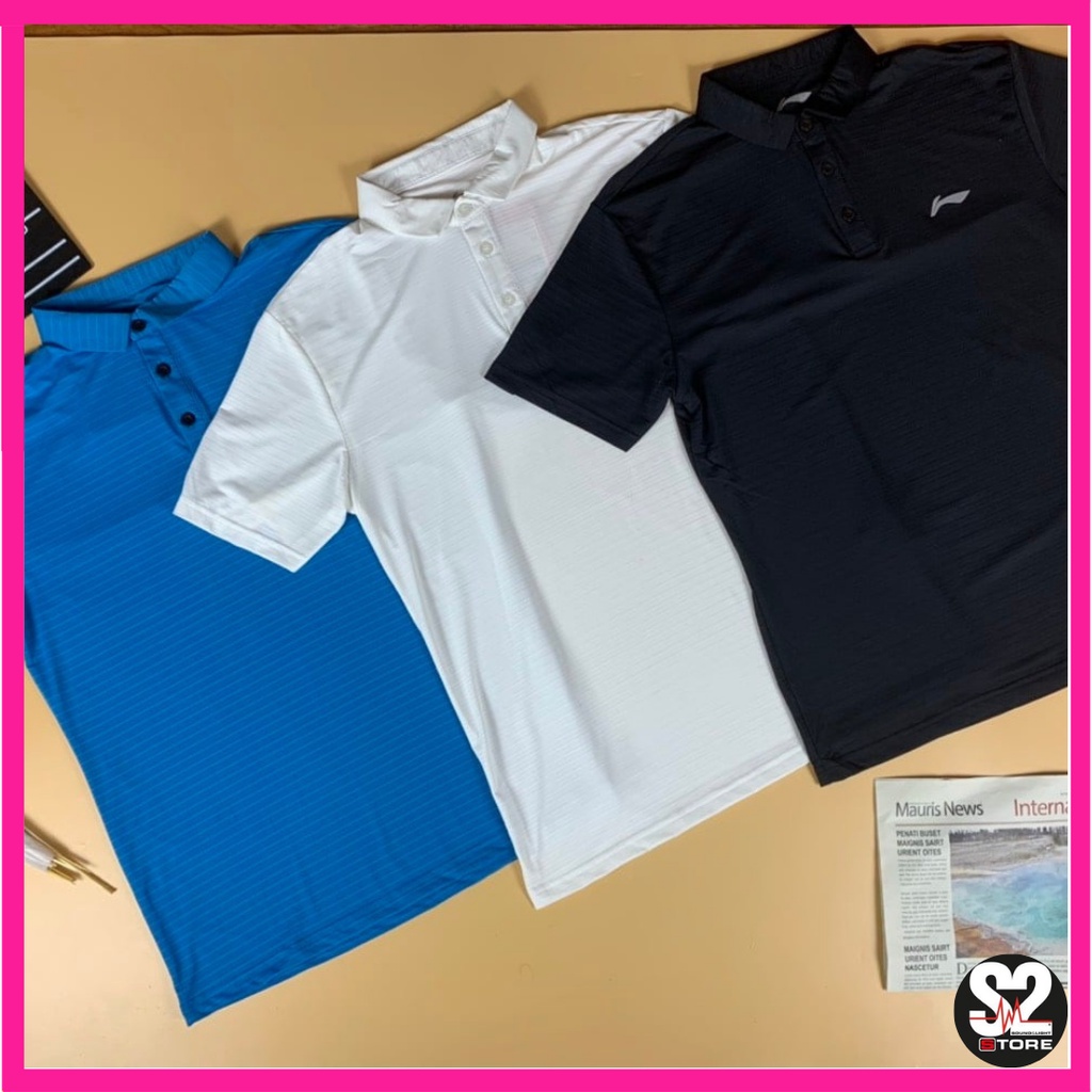 Áo thun polo nam có cổ thương hiệu LNING hàng xuất dư có hóa đơn