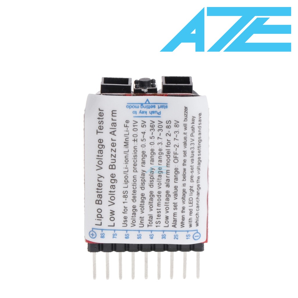 Module Kiểm Tra Và Cảnh Báo Điện Áp Của Pin LiPo từ 2s đến 8s - 4A10