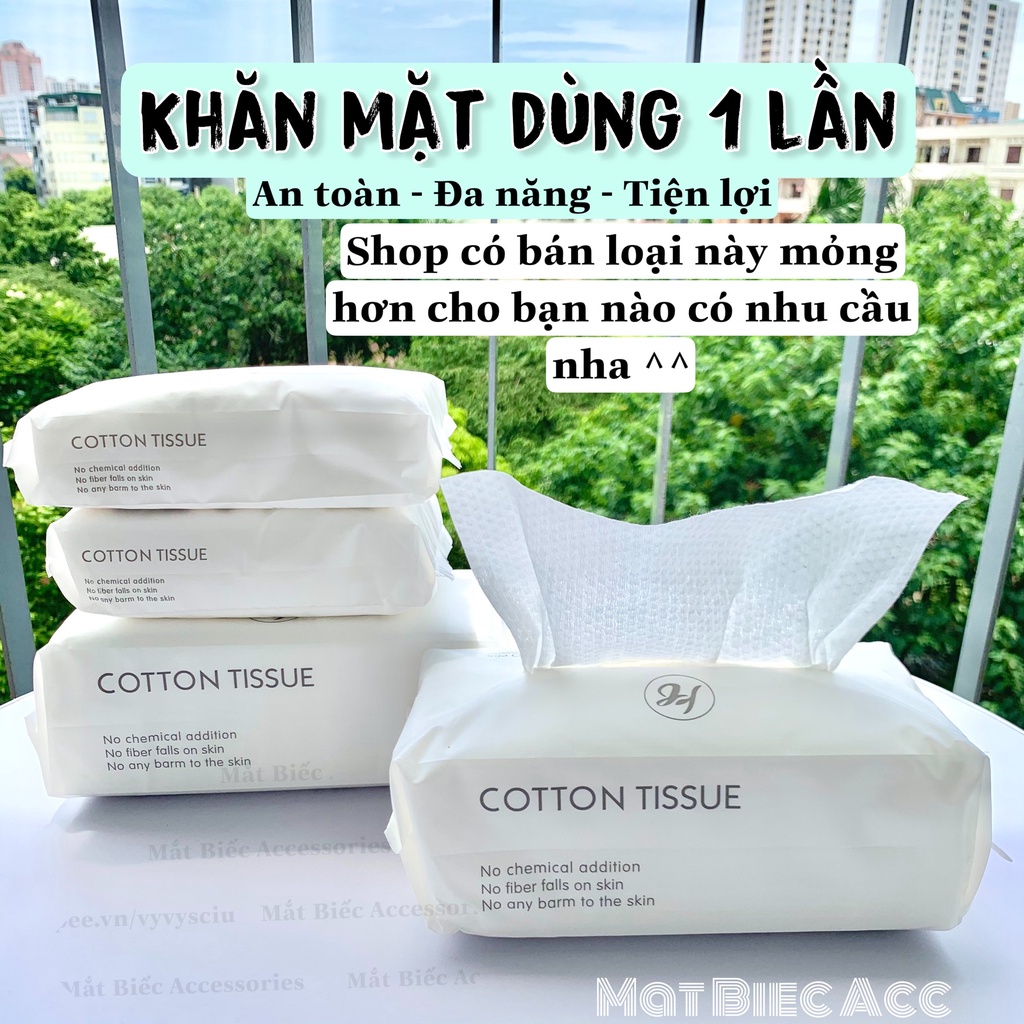 Khăn mặt khô dùng 1 lần, giấy đa năng Wimarm dày dặn 100% cotton