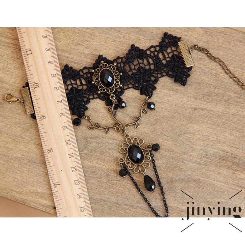 GETNOIVAS Vòng tay phối ren hoa phong cách cổ điển cho nữ