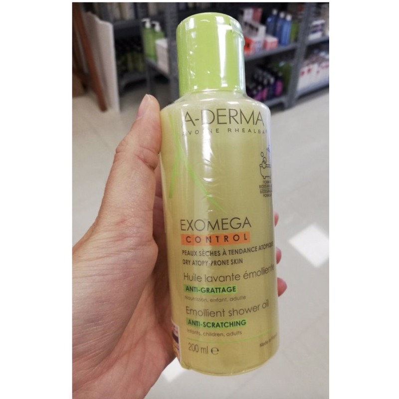Dầu tắm làm sạch dịu nhẹ hỗ trợ điều trị viêm da cơ địa A-Derma Exomega Emollient Shower Oil 200ml | BigBuy360 - bigbuy360.vn