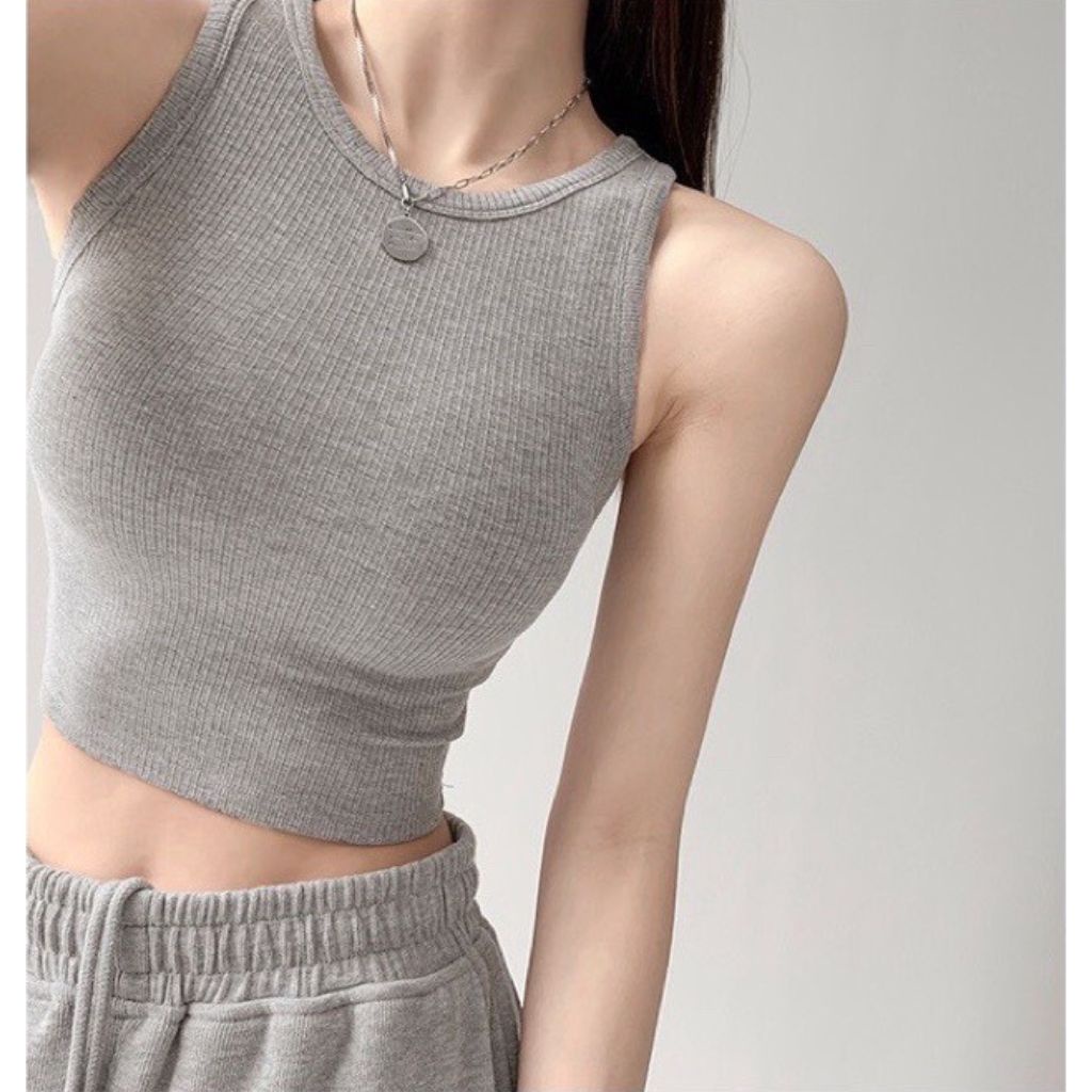 Áo Ba Lỗ Croptop Nữ Chất Bozip Siêu Mát Thấm Hút Mồ Hôi Mặc Siêu Xinh