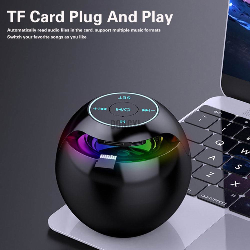 Loa Bluetooth 5.0 Kiêm Đồng Hồ Báo Thức Hỗ Trợ Thẻ Nhớ Tf 2000mah