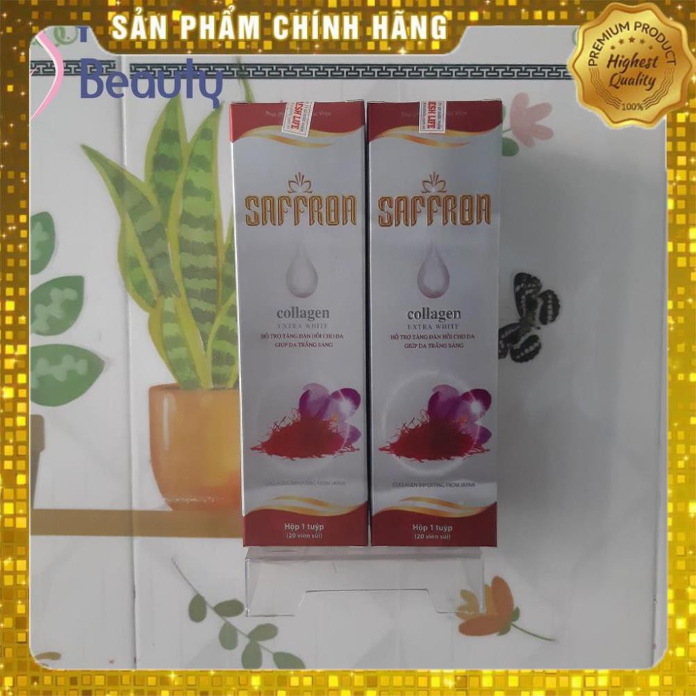 Viên Trắng Da Saffron Collagen Extra - Viên Sủi Cao Cấp Công Nghệ Nhật Bản - Chính Hãng Hộp 20 Viên | Thế Giới Skin Care