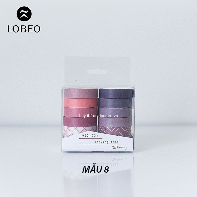 [LỖ STORE]  Combo 10 cuộn Washi Sweet Dream Tông Pastel (Mẫu 7-8-9-10)