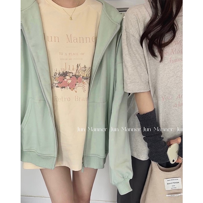 Áo Thun Ngắn Tay In Họa Tiết Xinh Xắn Theo Phong Cách Hàn Quốc Dành Cho Nữ