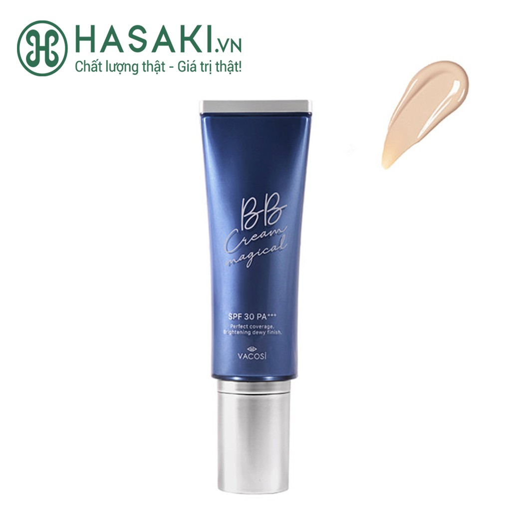 Kem Trang Điểm Nền &amp; Chống Nắng VACOSI Natural Magical BB Cream SPF30 PA+++