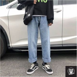 Quần Baggy jean nam nữ ống rộng