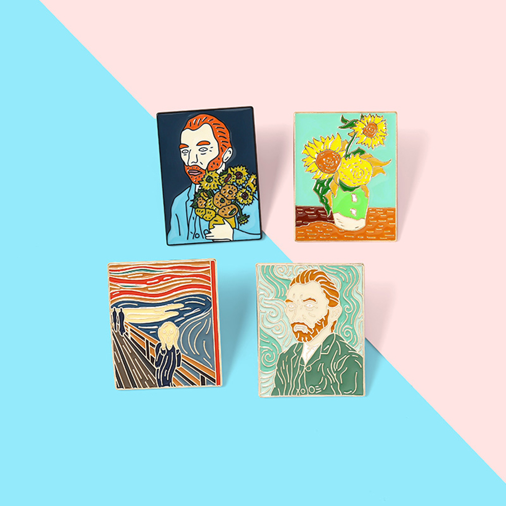 Ghim Cài Áo Họa Tiết Tranh Của Van Gogh Độc Đáo