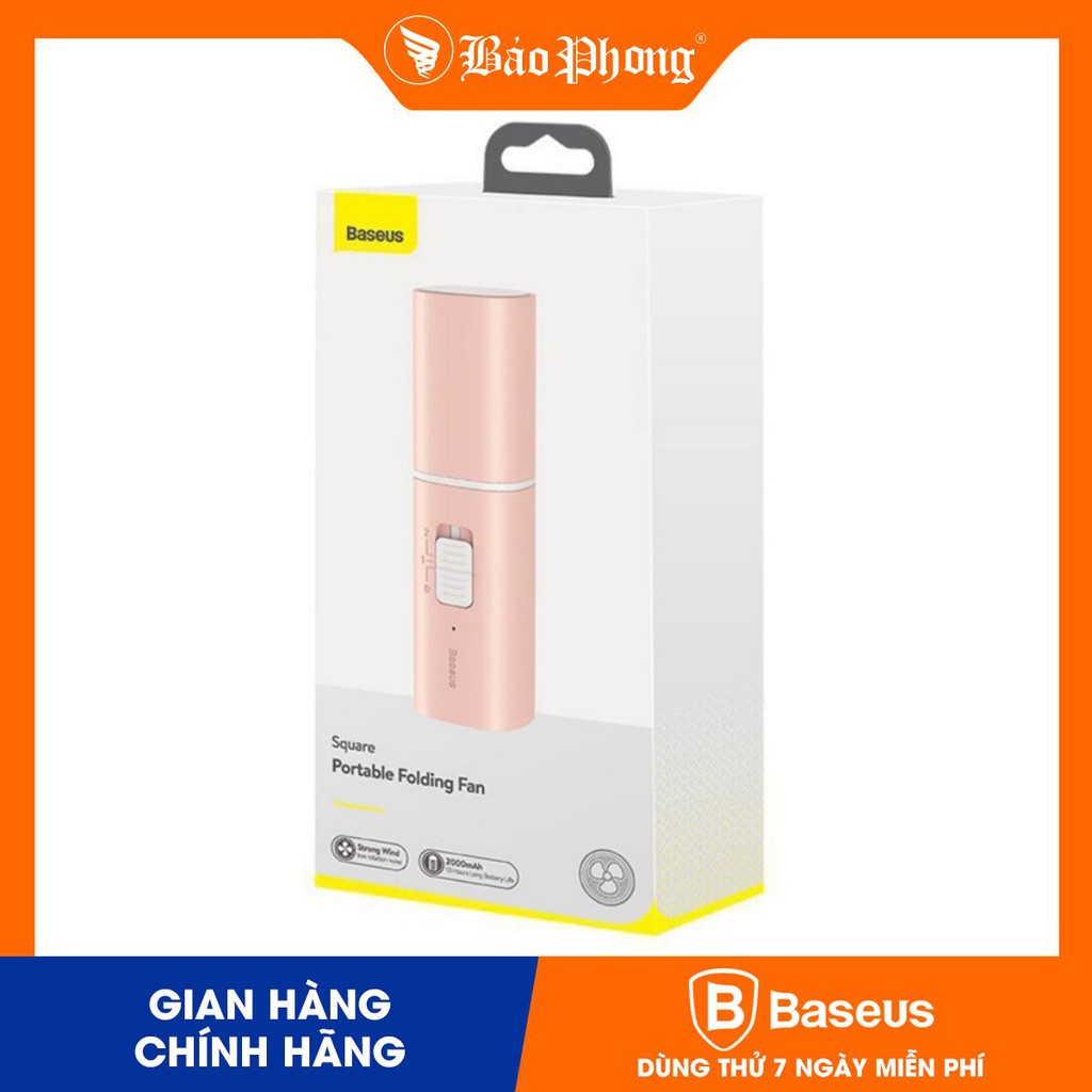 Quạt kiêm pin dự phòng BASEUS 2000 mAh Baseus Square Portable Folding fan CXZD