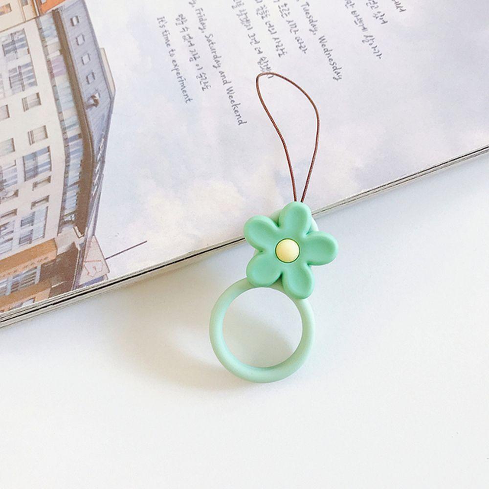 Móc Điện Thoại Bằng Silicon Hình Hoa Chống Thất Lạc Dễ Thương Charms