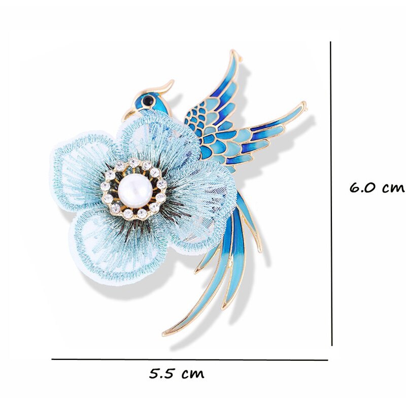 Ghim cài áo hình chim công đính đá sang trọng thời trang cho nữ
