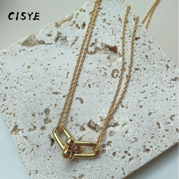 Dây chuyền kim loại thiết kế đơn giản thời trang theo phong cách hàn quốc