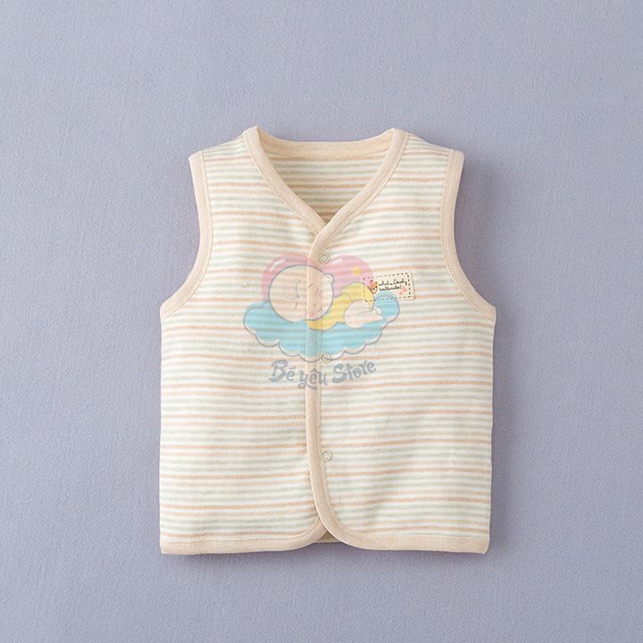 Áo gile cho bé sơ sinh với 2 lớp, giữ ấm cơ thể cho bé chất liệu Cotton (Áo cho bé trai, bé gái)