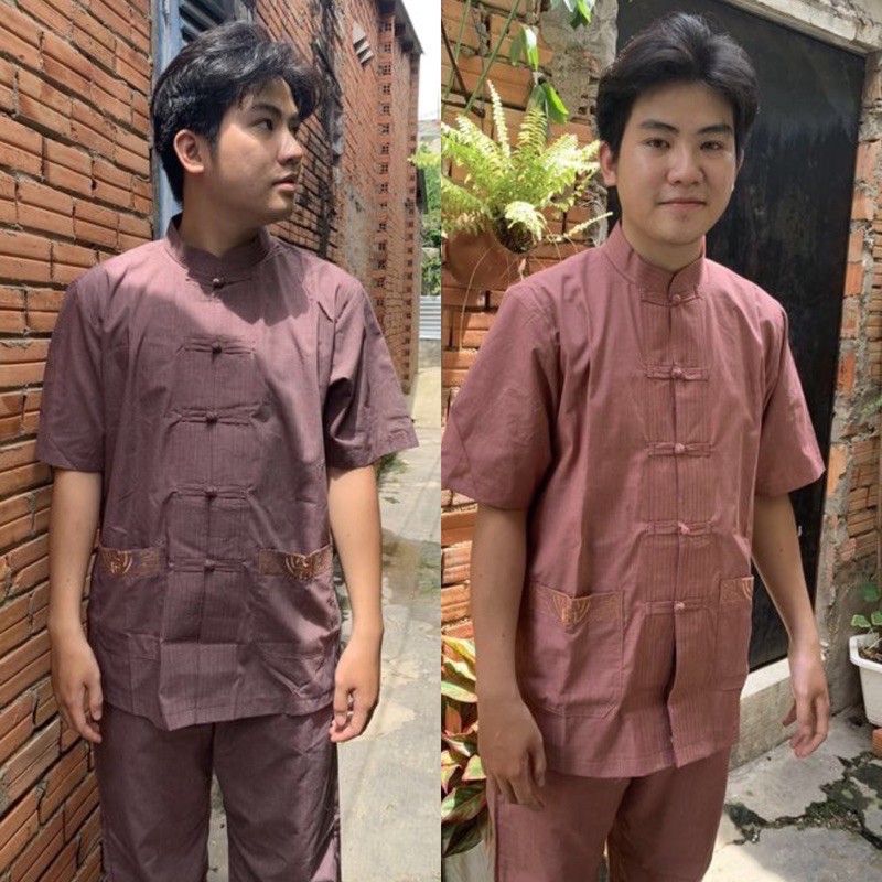 Đồ Lam Đi Chùa # Lãnh Tụ Nam Thêu Túi Áo # Đồ Bộ Nam # Quần Áo Nam # Quần Dài