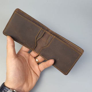 Ví mini da thật, ví nam da bò mn117lea - 100% da thật,