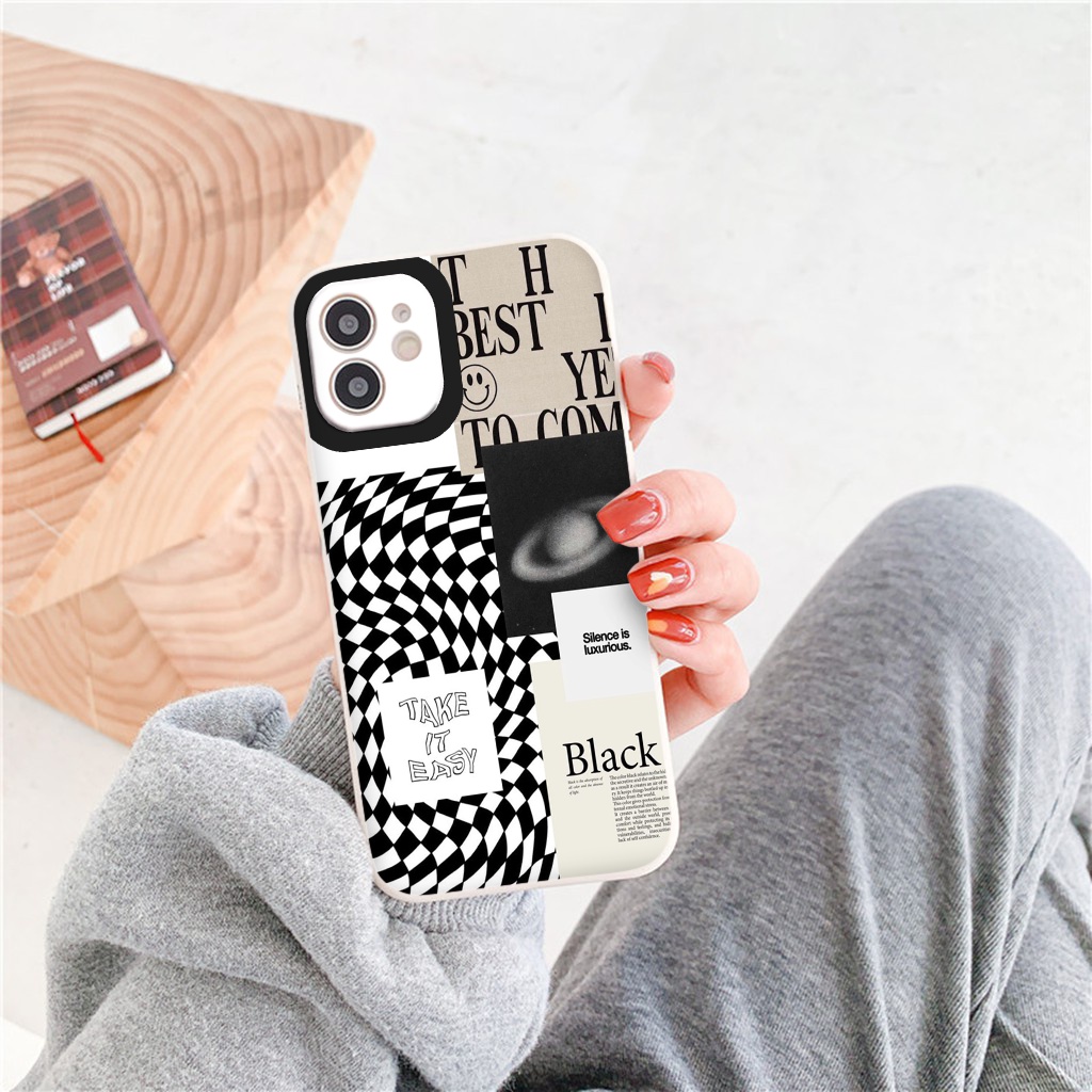 Ốp lưng iphone take it easy viền vuông bảo vệ camera ốp iphone6/6plus/6s/6splus/7/7plus/8/8plus/x/xr/xs/11/12/13/pro/ma