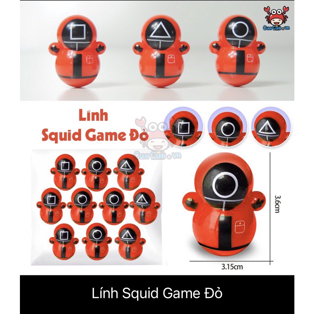 Lật Đật Squid game mini , đồ chơi lật đật mini cho bé cute dễ thương .