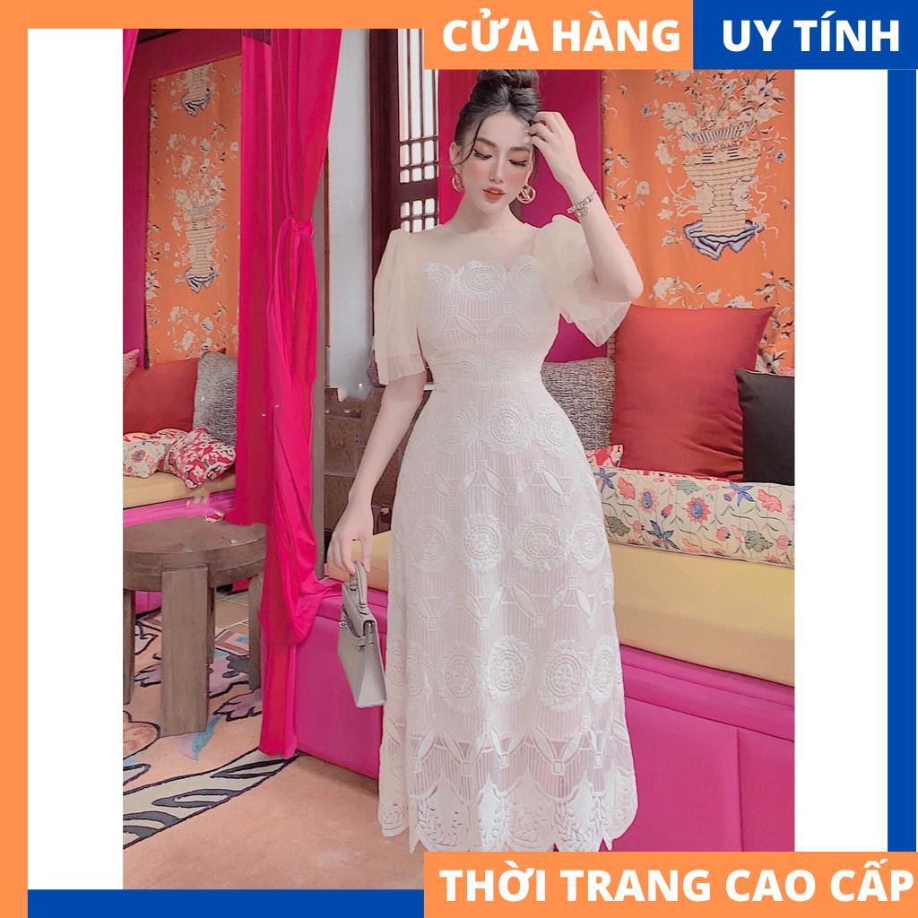 Đầm ren nude dài phối lưới - Fury dress [HÀNG CAO CẤP]