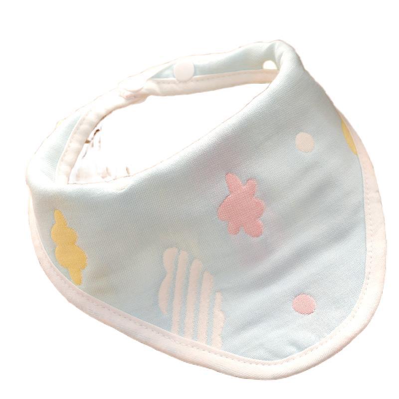 Khăn Choàng Cổ Bằng cotton Hai Lớp Họa Tiết Hoạt Hình Cho Bé